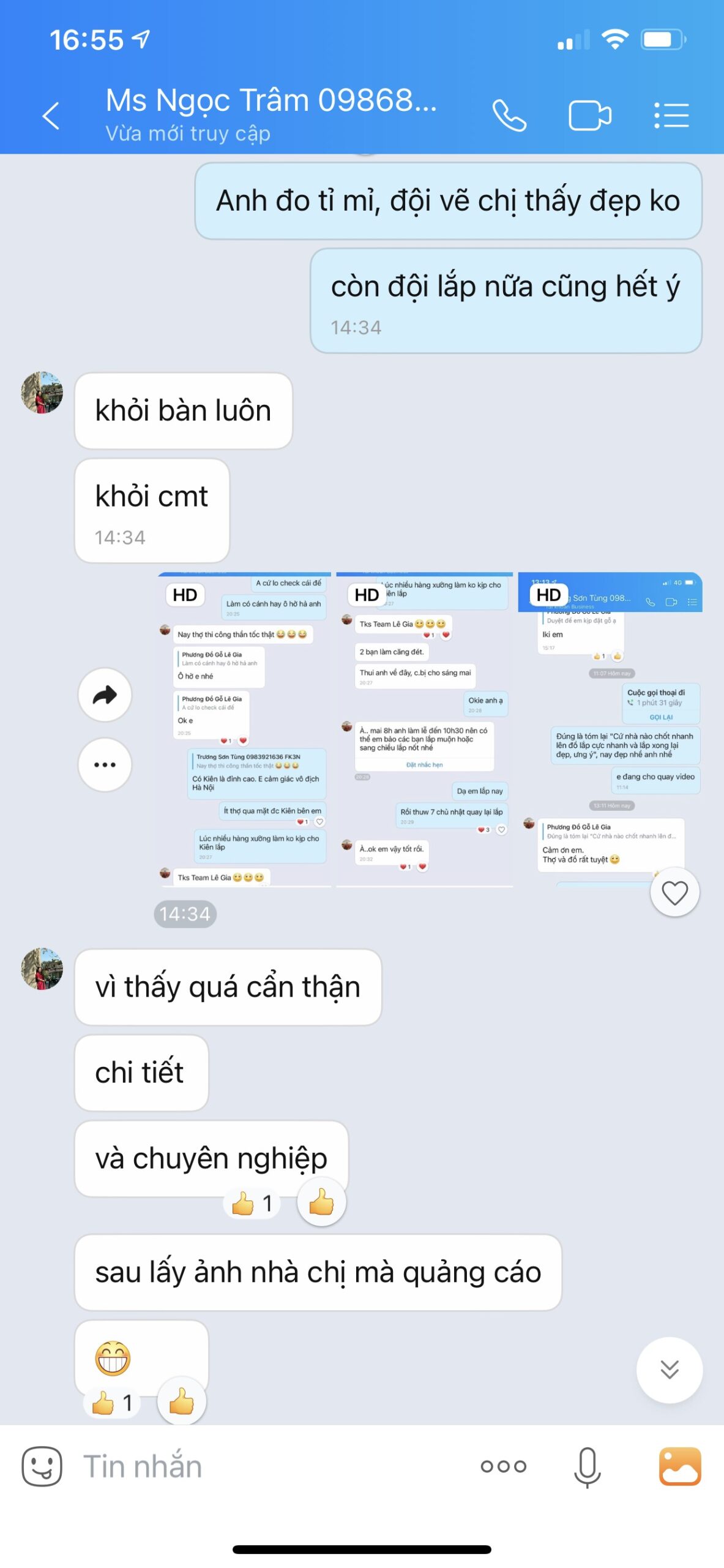cảm ơn chị Ngọc Trâm feedback cho Lê Gia
