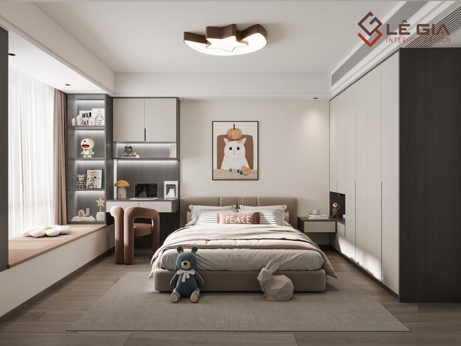Thiết kế nội thất phòng ngủ trẻ em LG-PTE286