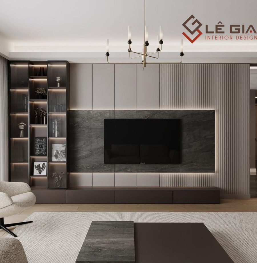 Mẫu kệ tivi phòng khách nhà ống LG-KTV263