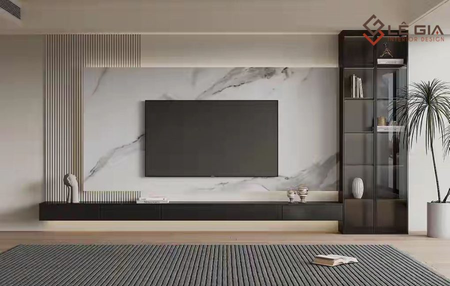 Mẫu vách tivi gỗ công nghiệp LG-KTV264