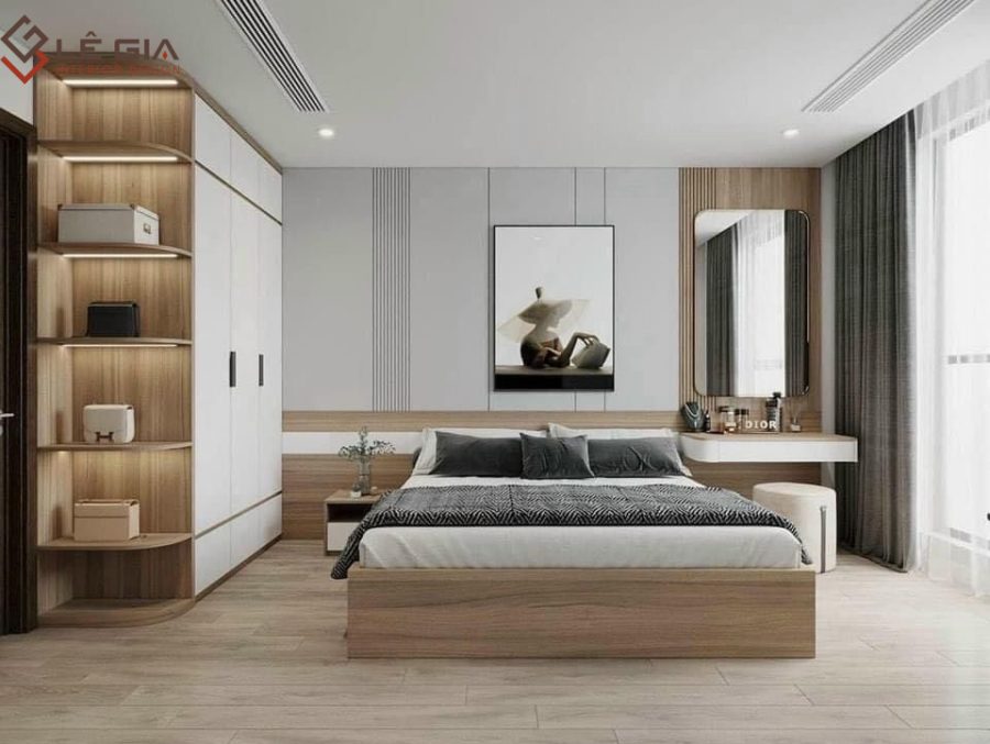 Bộ giường tủ phòng ngủ gỗ công nghiệp LG-BPN635