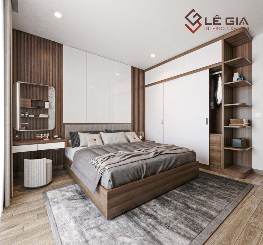 Combo giường tủ phòng cưới đẹp gỗ công nghiệp LG-BPN637