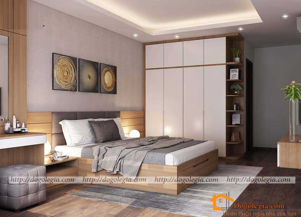 nội thất phòng ngủ hiện đại, nội thất phòng ngủ đẹp, nội thất phòng ngủ đơn giản, bộ giường tủ gỗ công nghiệp lg-bpn002 (2)