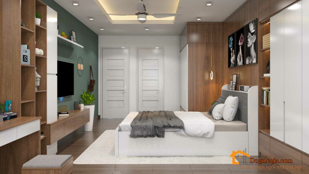 nội thất phòng ngủ đẹp, nội thất phòng ngủ hiện đại, nội thất phòng ngủ đơn giản gỗ công nghiệp lg-bpn553 (3)