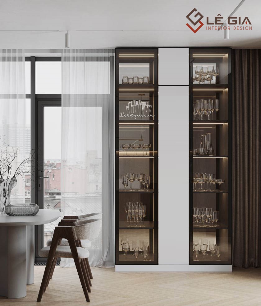 Tủ trang trí phòng khách đẹp LG-KG114