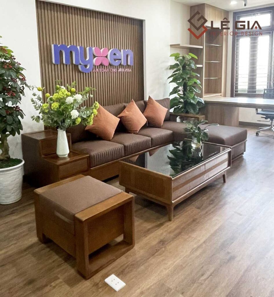 Bàn ghế sofa gỗ hiện đại LG-SG109 - Văn phòng anh Thịnh