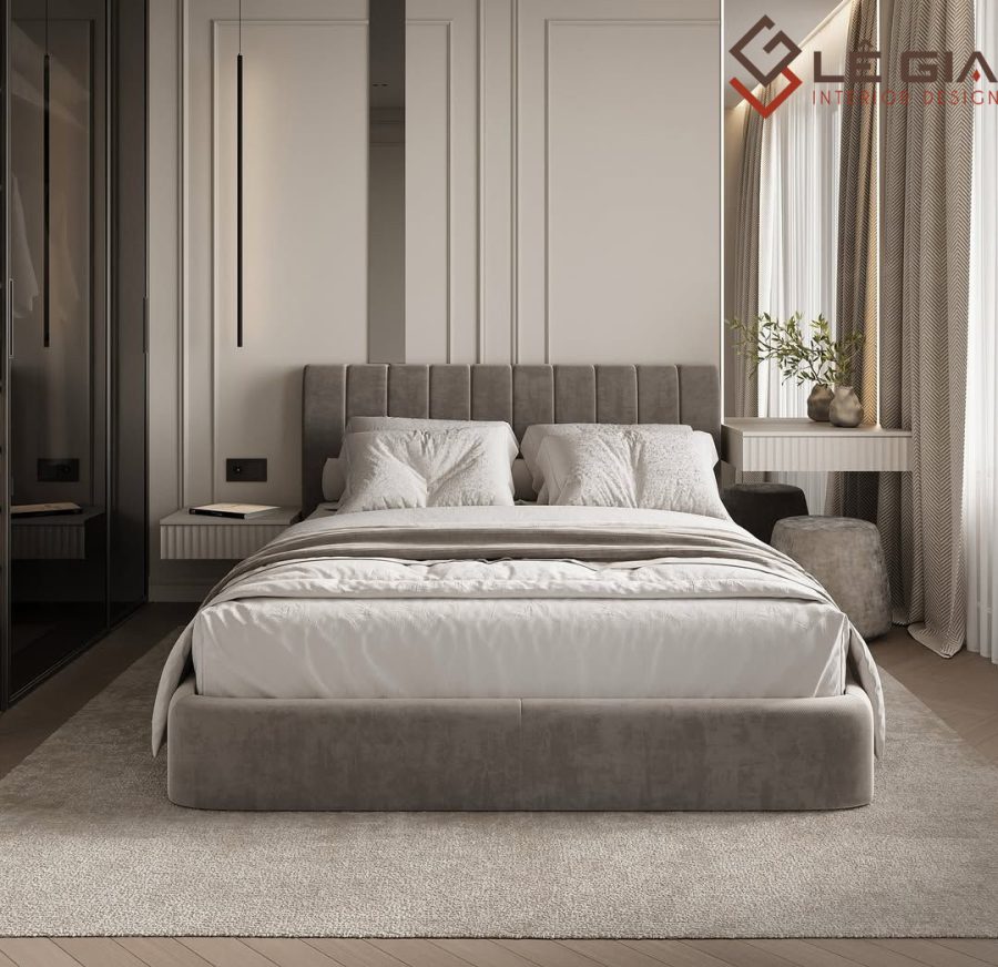 Mẫu giường bọc nỉ hiện đại LG-GN504