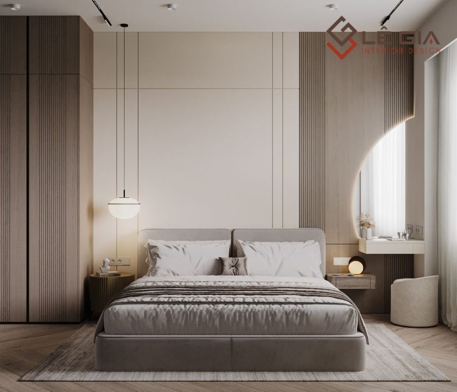 Mẫu giường bọc nỉ vải hiện đại LG-GN509
