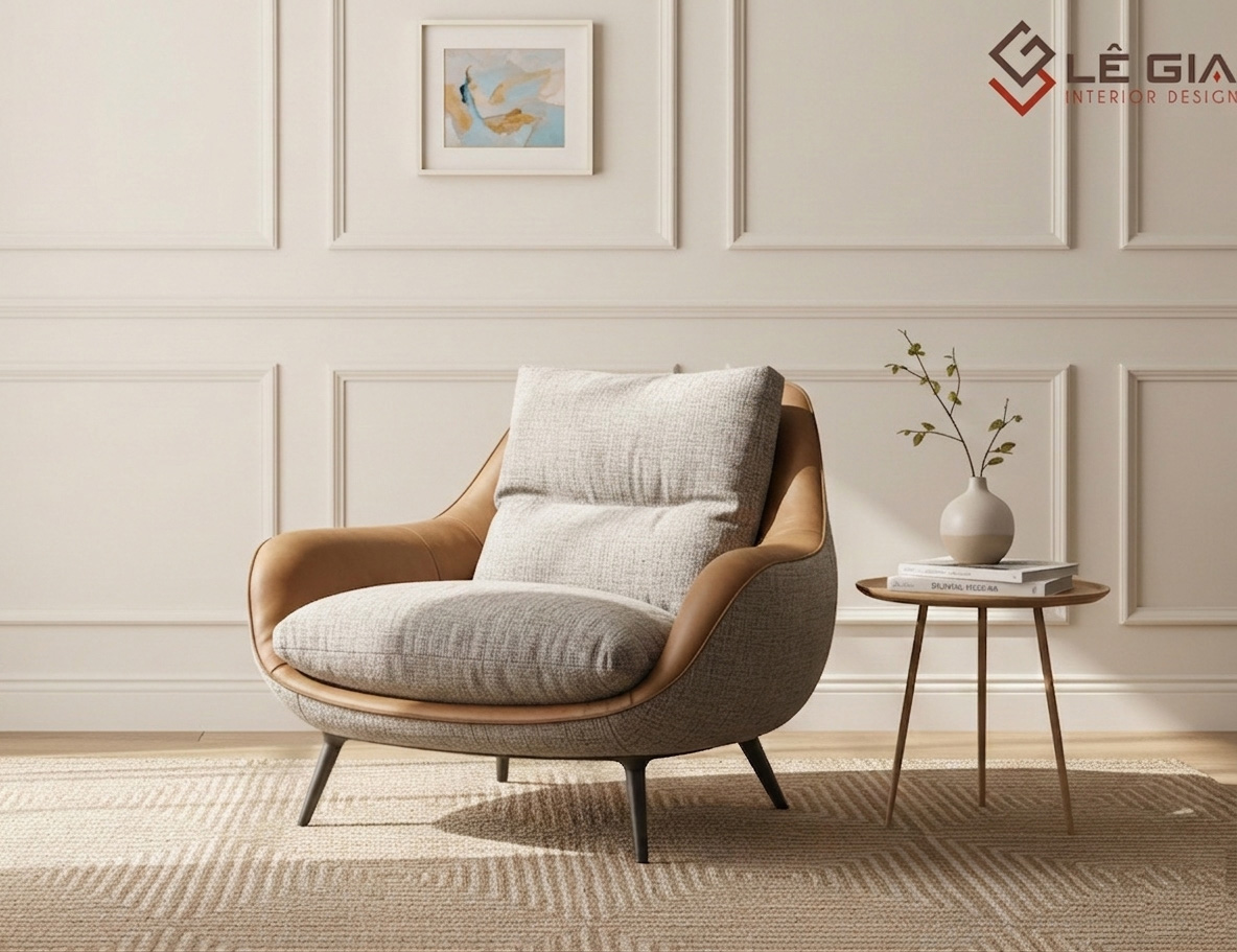 Ghế armchair phong cách Bắc Âu tuyệt đẹp LG-AC015 ấn tượng