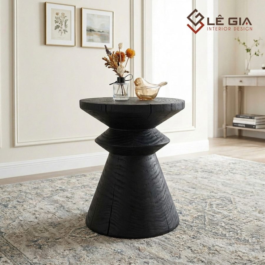 Đôn gỗ nguyên khối decor mộc mạc độc đáo LG-BT144