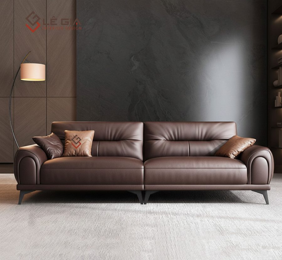 Alternative view of Sofa da phòng khách nhỏ gọn ấn tượng LG-SF422