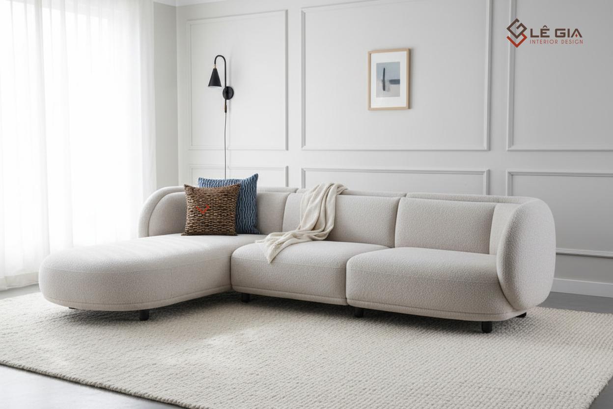 Sofa chữ L hiện đại cho phòng khách trẻ trung LG-SF442-1
