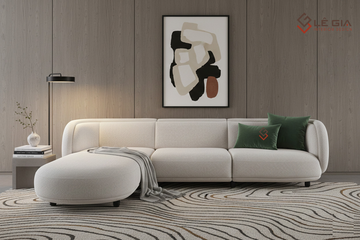 Sofa chữ L hiện đại cho phòng khách trẻ trung LG-SF442-2