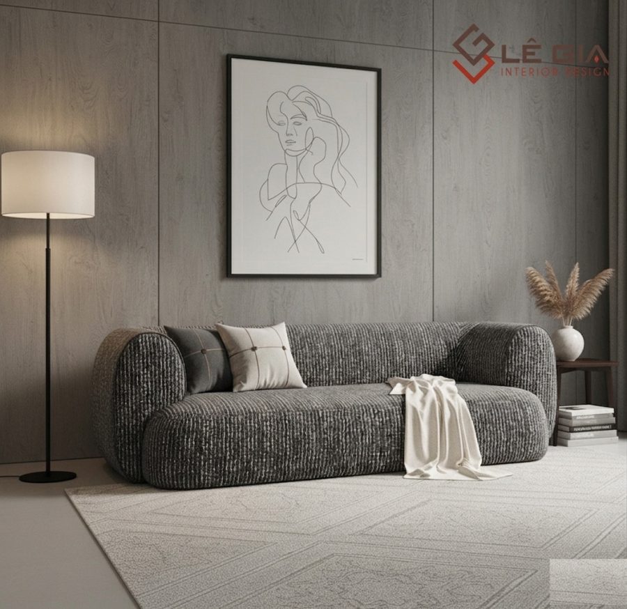 Alternative view of Sofa nỉ hiện đại cho phòng khách nhỏ xinh LG-SF447
