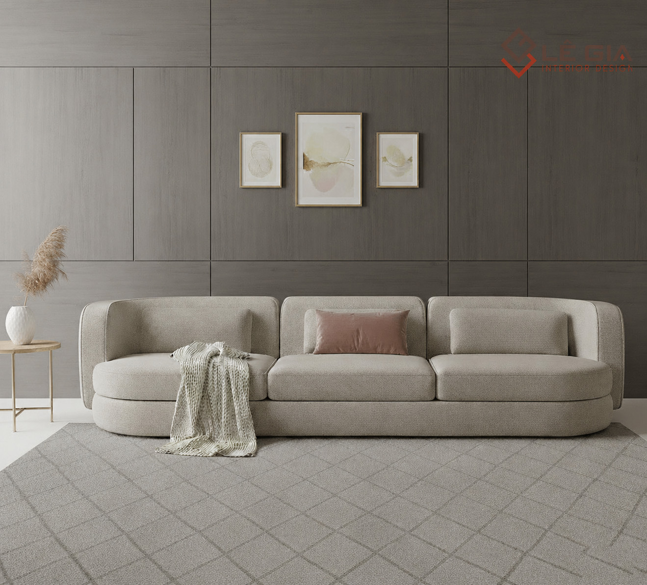 sofa nỉ cho phòng khách nhỏ - 3