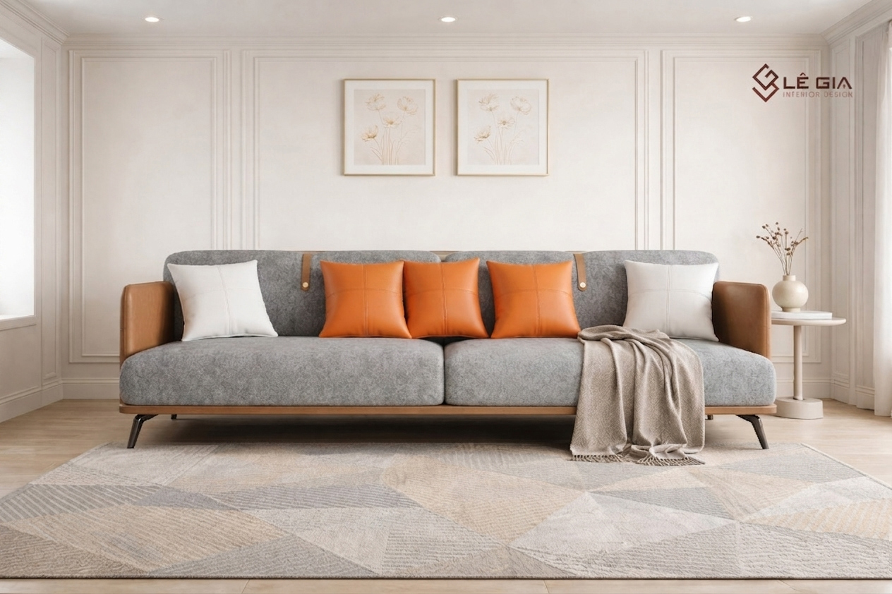 Sofa bọc da nỉ cao cấp hiện đại LG-SF458