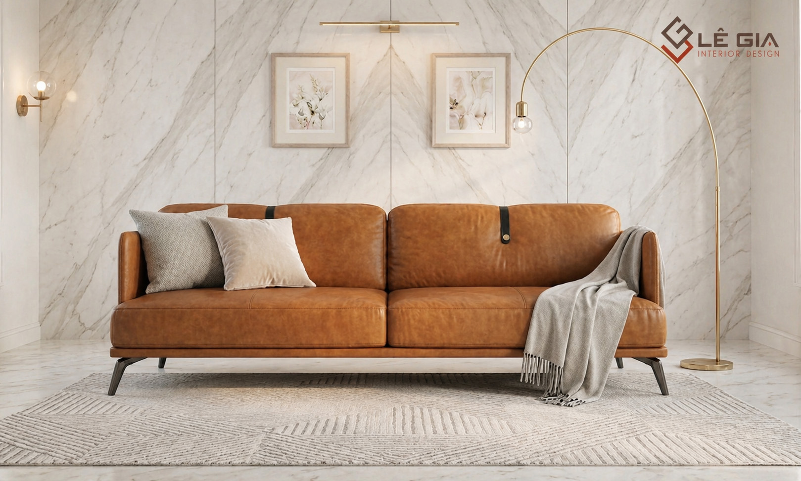 Sofa nỉ hiện đại cao cấp cho phòng khách LG-SF458-2