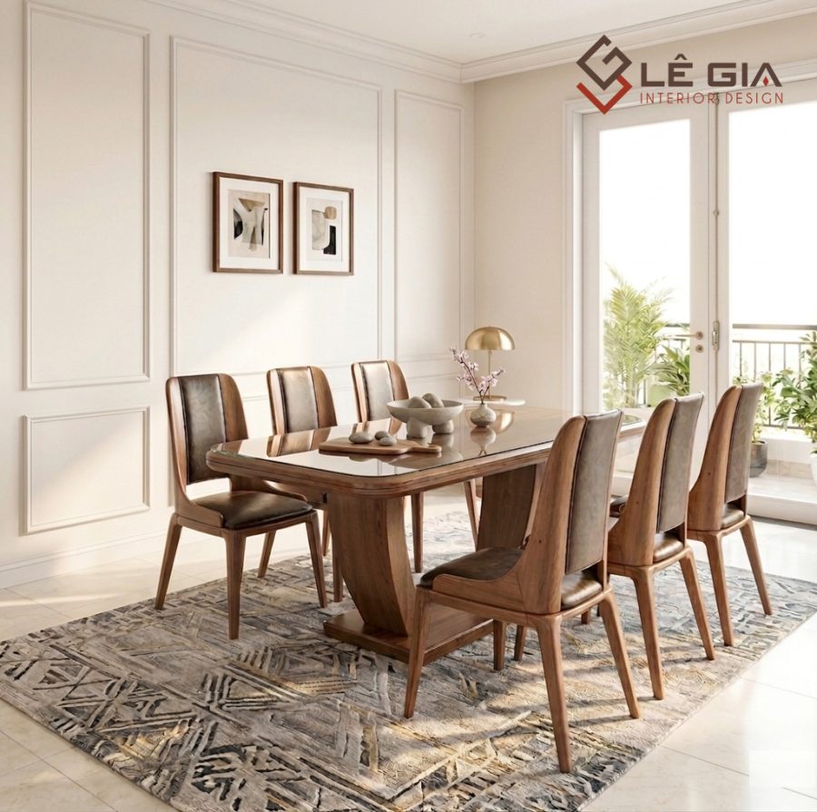Bàn ăn gỗ hiện đại LG-BA015 - Kiệt tác cho phòng ăn